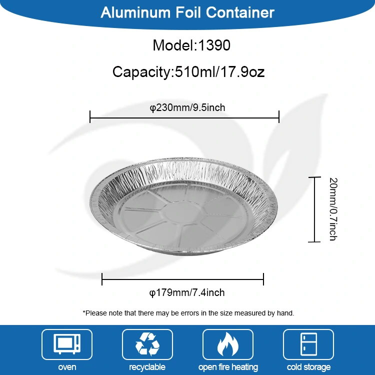Rund luft Fryer Takeaway Silver Aluminium Foil Food Container