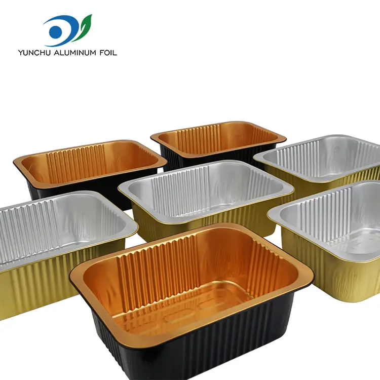 Engangsforsegling firkantet aluminiumsfoliebeholdere