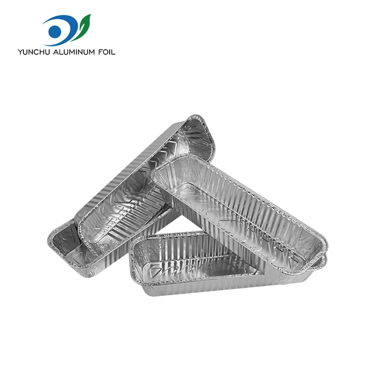 Rektangulær bakergrillsølv aluminiumsfoliebeholdere