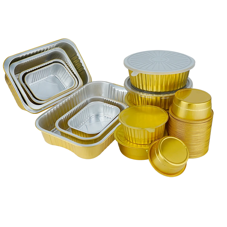 Bake kopper glattvegg aluminiumsfoliebeholdere