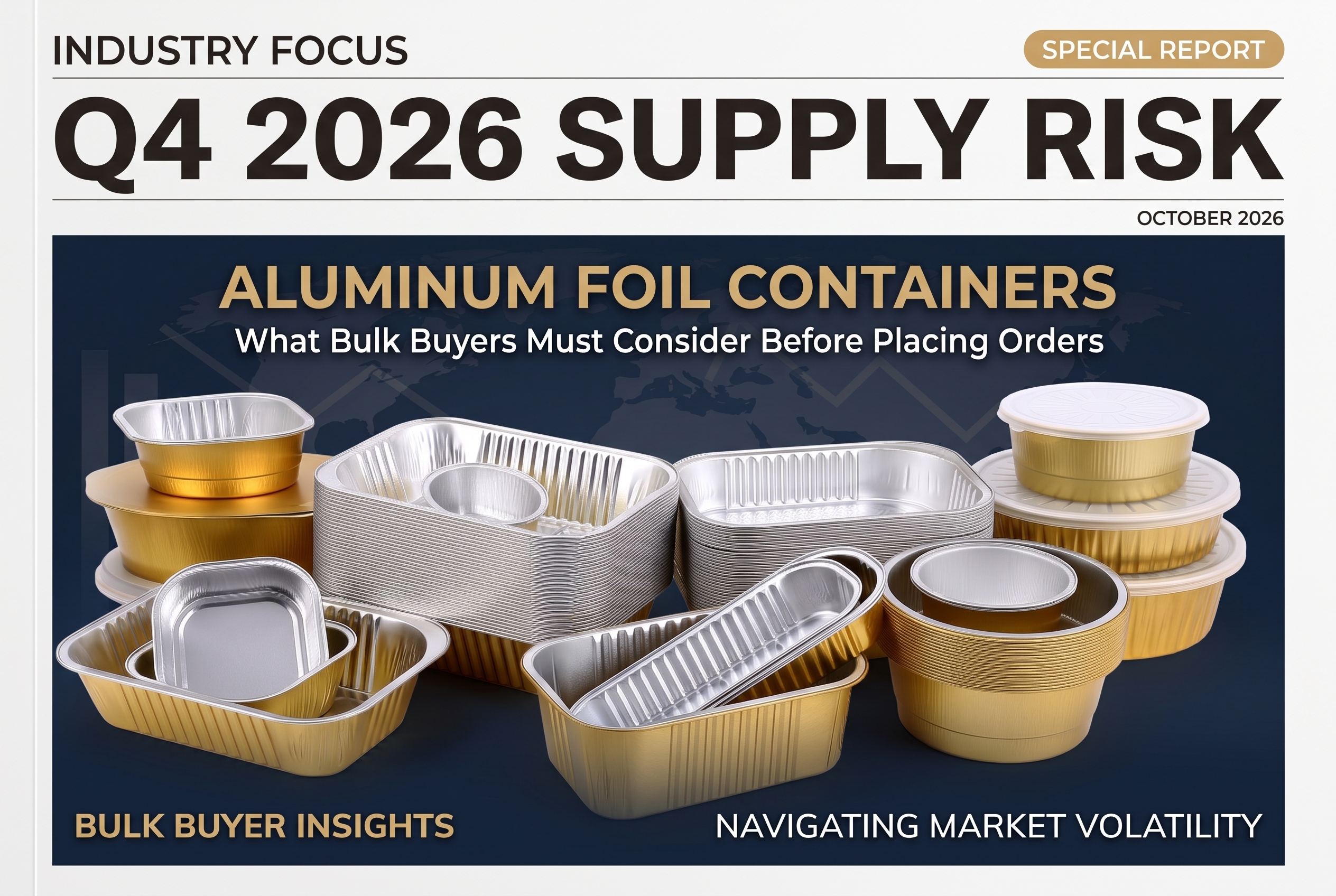Forsyningsrisikoer for aluminiumsfoliebeholdere i 4. kvartal 2026: Hva bulkkjøpere bør sjekke før de legger inn bestillinger