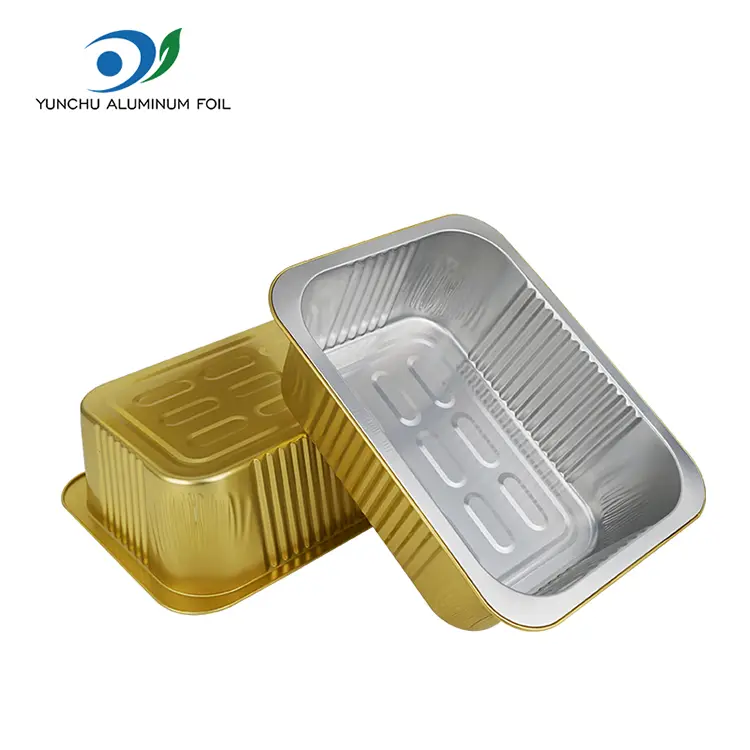 Engangsforsegling firkantet aluminiumsfoliebeholdere