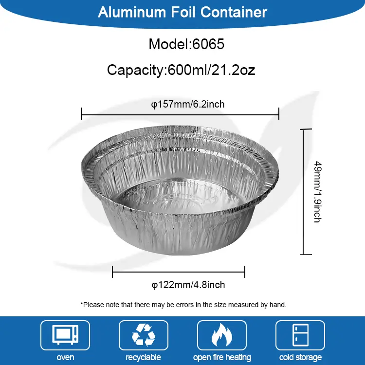 Rundluft Fryer Catering Silver Aluminium Foil Containers