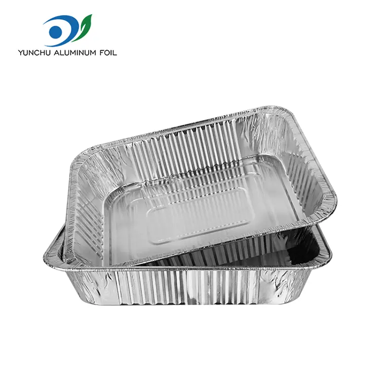 Engangsgrill takeaway sølv aluminium foliebeholdere