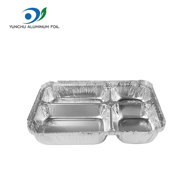 Engangsrelaterte flerområder Fast Food Silver Aluminium Foil Containers Engangsrelaterte flerområder Fast Food Silver Aluminium Foil Containers