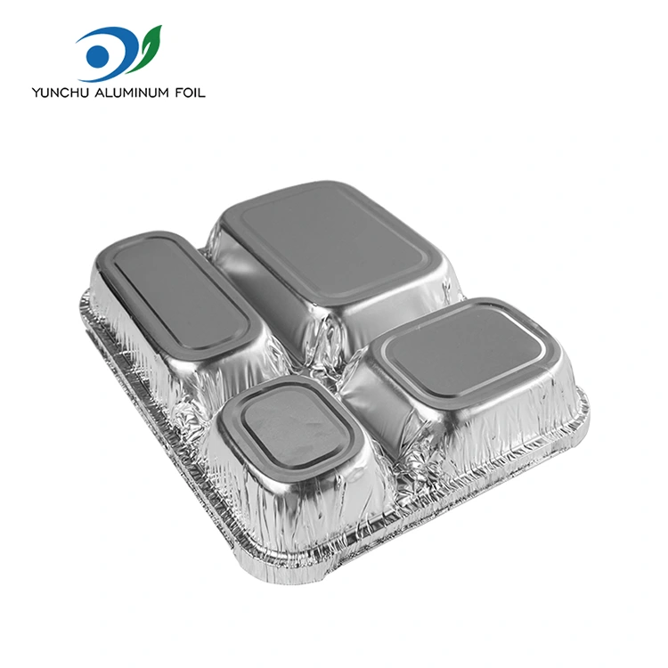 Engangsrelaterte flerområder Fast Food Silver Aluminium Foil Containers