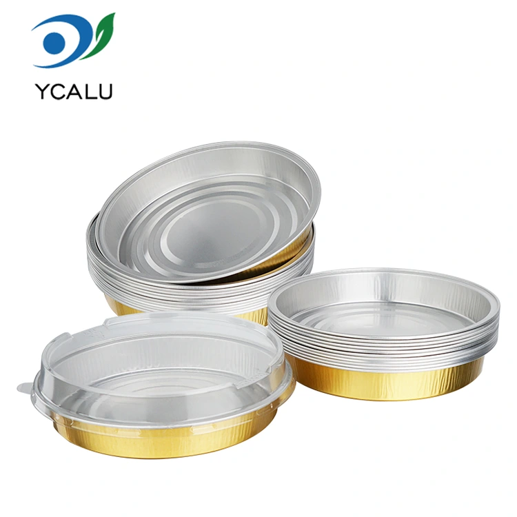 Engangs pizzapannebaking Runde aluminiumsfoliebeholdere