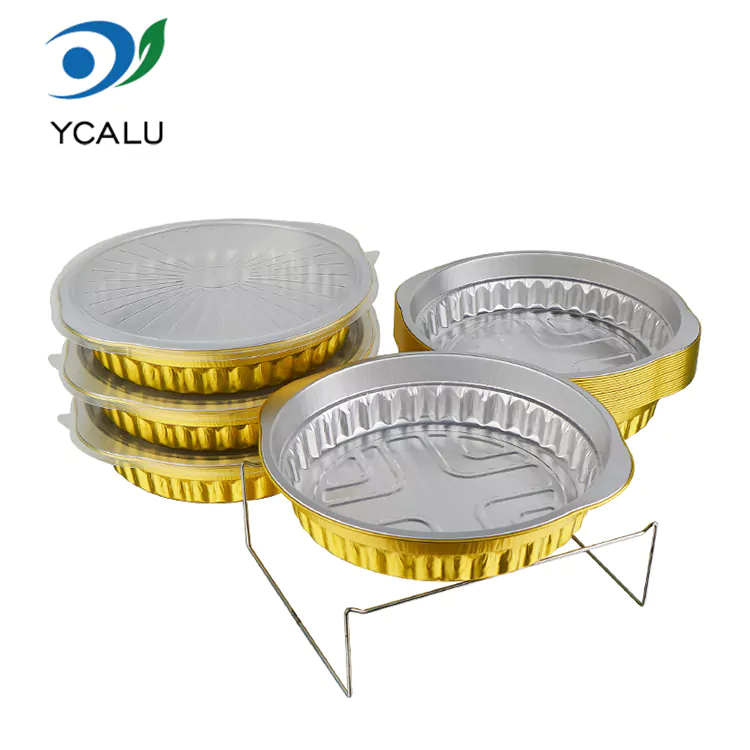 Engangs rund catering takeaway aluminiumsfoliebeholdere