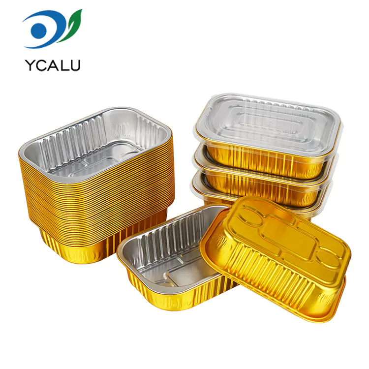 Engangs firkantede catering takeaway aluminiumsfoliebeholdere Engangs firkantede catering takeaway aluminiumsfoliebeholdere