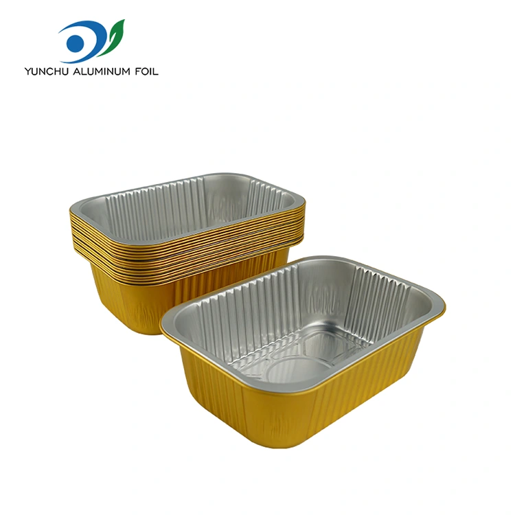 Engangs firkantet tetning gratin aluminium foliebeholdere