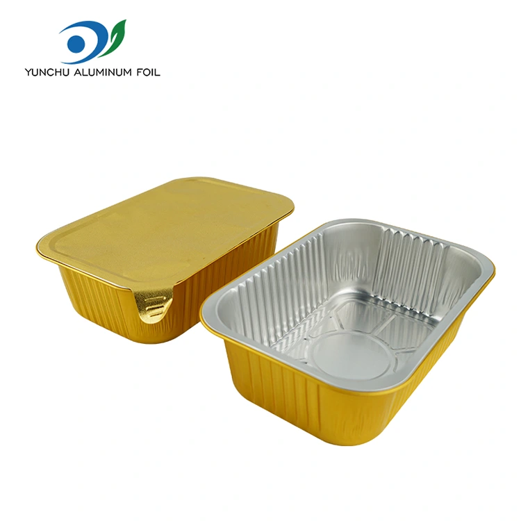 Engangs firkantet tetning gratin aluminium foliebeholdere