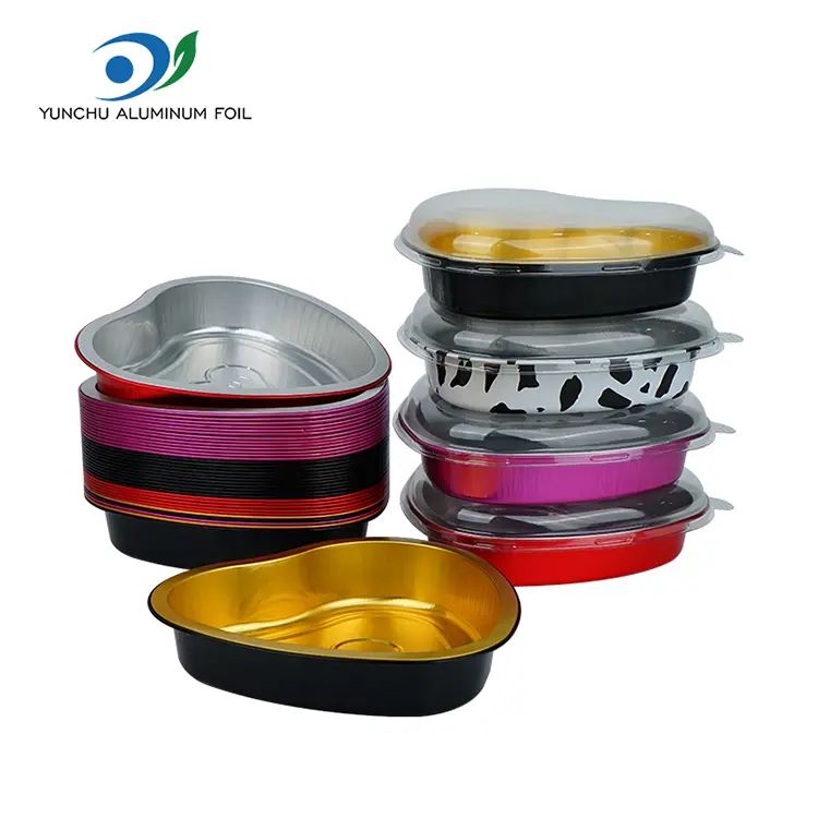 Hjerteformet konditor baking smoothwall aluminium foliebeholdere