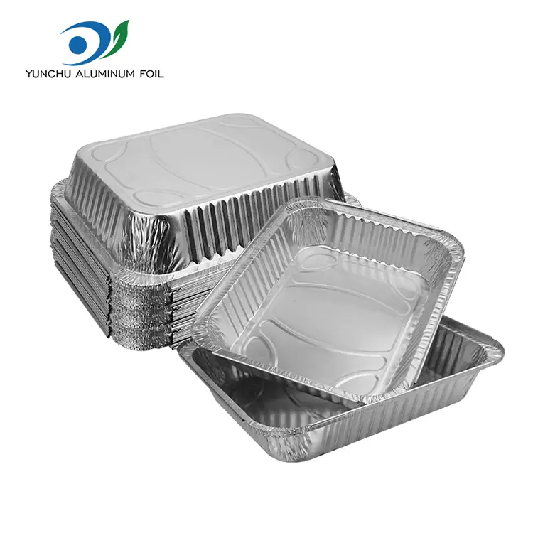 Store kapasitetsgrillplater sølv aluminiumsfoliebeholdere