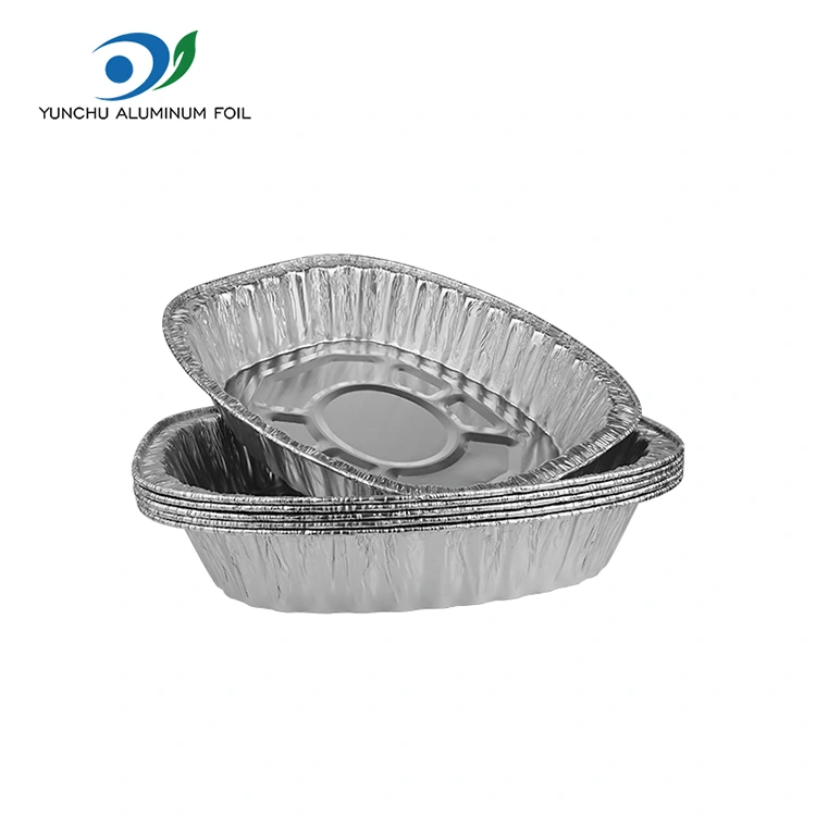 Stor kapasitet grillet kyllinggrillsølv aluminiumsfoliebeholdere Stor kapasitet grillet kyllinggrillsølv aluminiumsfoliebeholdere