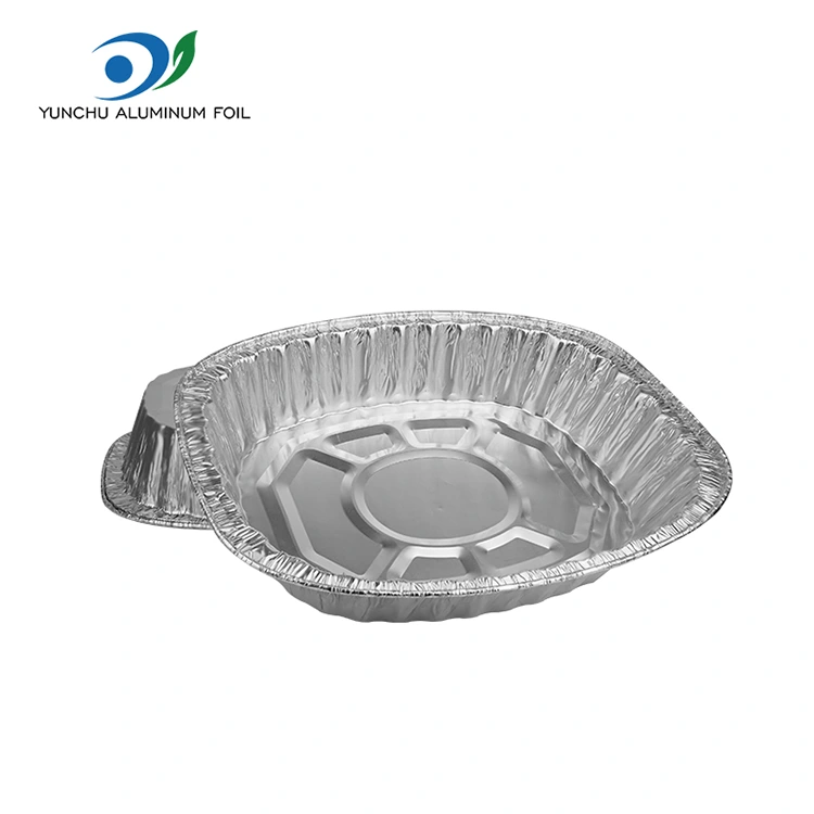 Stor kapasitet grillet kyllinggrillsølv aluminiumsfoliebeholdere