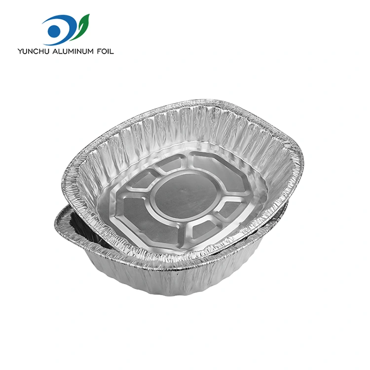 Stor kapasitet grillet kyllinggrillsølv aluminiumsfoliebeholdere