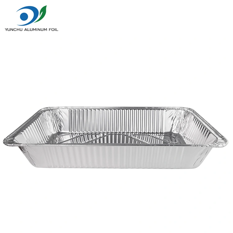 Stor kapasitet utendørs bakebrett sølv aluminiumsfoliebeholdere Stor kapasitet utendørs bakebrett sølv aluminiumsfoliebeholdere