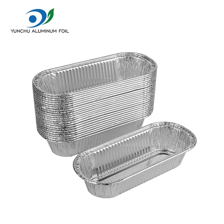 Oval Air Fryer Baking Silver Aluminium Foil Containers