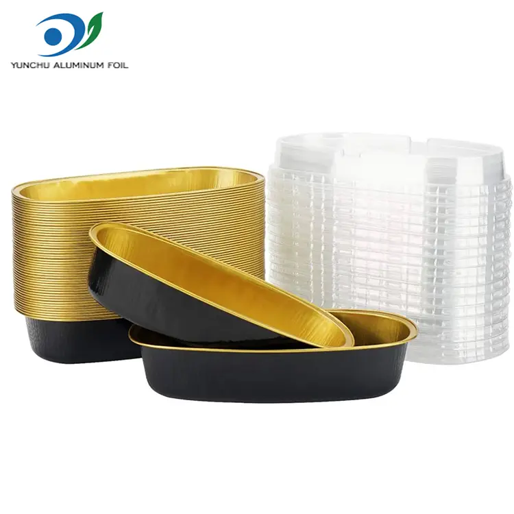 Oval farge glattvegg aluminium foliebeholdere Oval farge glattvegg aluminium foliebeholdere