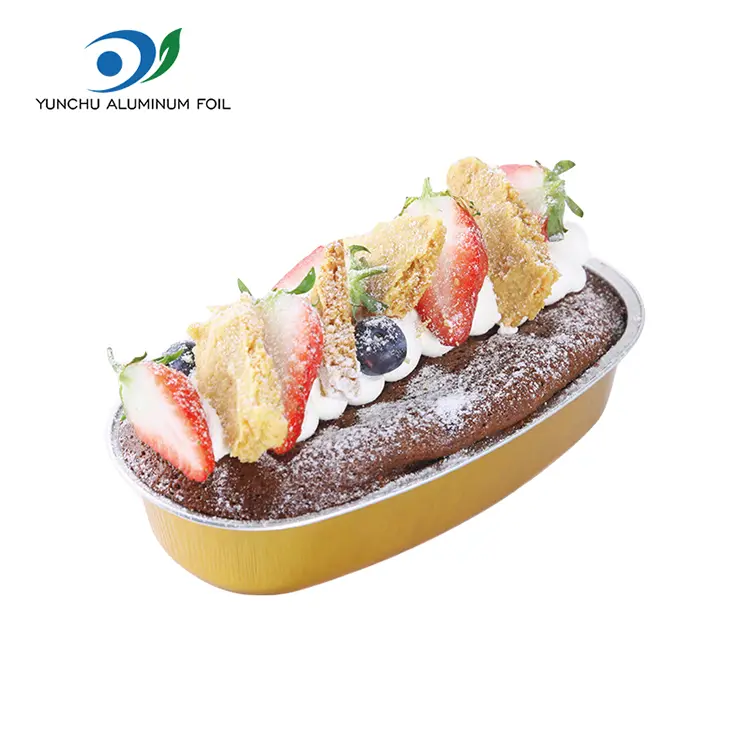 Oval farge glattvegg aluminium foliebeholdere