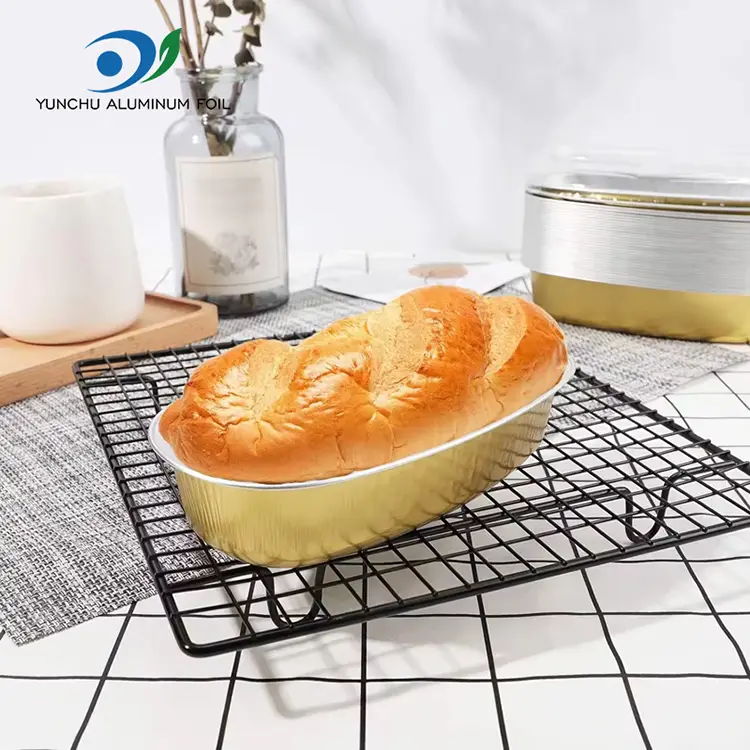 Oval farge glattvegg aluminium foliebeholdere