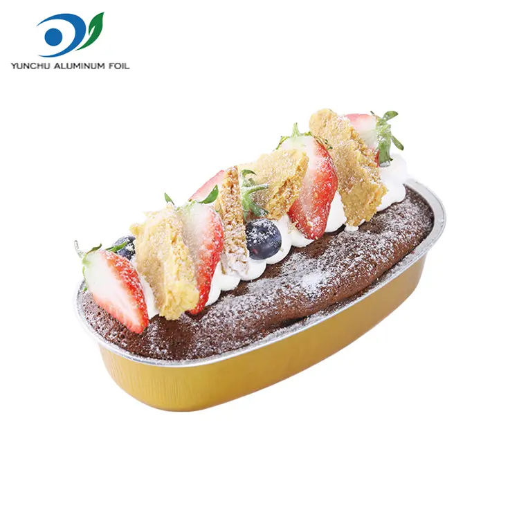 Oval farge glattvegg aluminium foliebeholdere