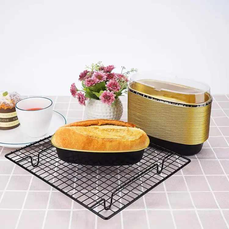 Oval farge glattvegg aluminium foliebeholdere