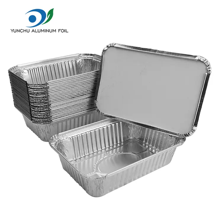 Rund luft frityrgryter Silver Aluminium Foil Food Container Rund luft frityrgryter Silver Aluminium Foil Food Container