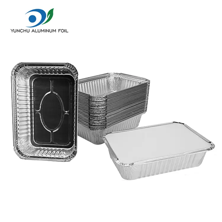 Rund luft frityrgryter Silver Aluminium Foil Food Container
