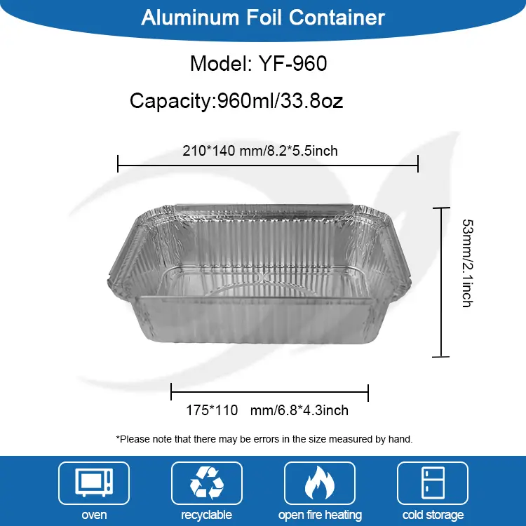 Rund luft frityrgryter Silver Aluminium Foil Food Container