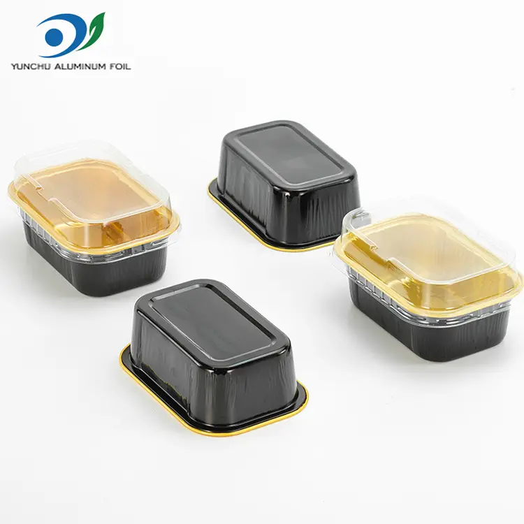 Rektangulær bakefarge glattvegg aluminiumsfoliebeholdere
