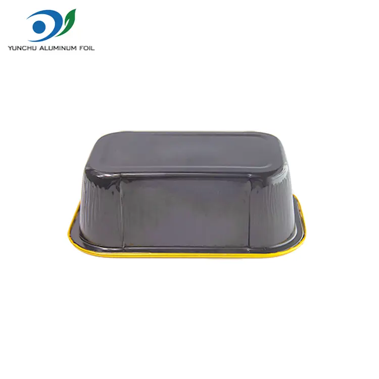 Rektangulær bakefarge glattvegg aluminiumsfoliebeholdere