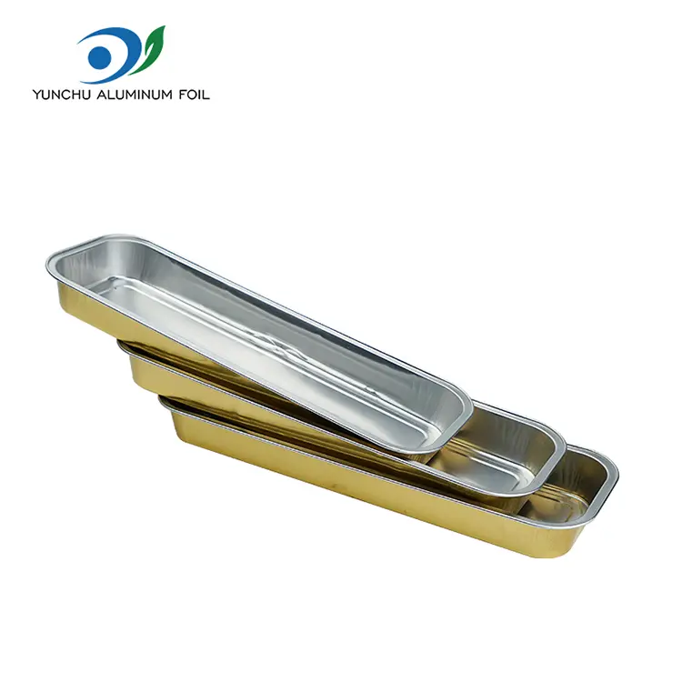 Rektangulært brød glattvegg aluminiumsfoliebeholdere
