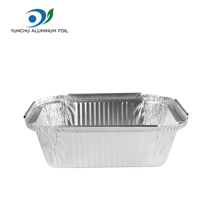 Rektangulær catering takeaway sølv aluminiumsfoliebeholdere