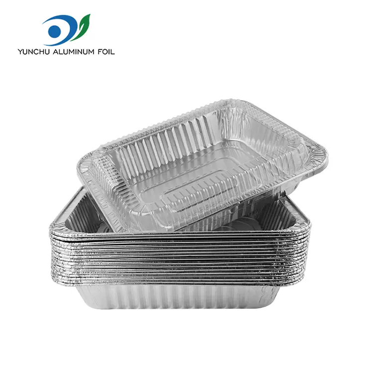Rektangulær takeaway Tyrkia plate sølv aluminiumsfoliebeholdere