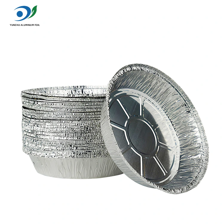 Rund luft Fryer Hot Pot Silver Aluminium Foil Food Container