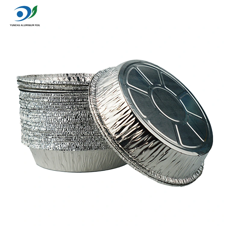 Rund luft Fryer Hot Pot Silver Aluminium Foil Food Container