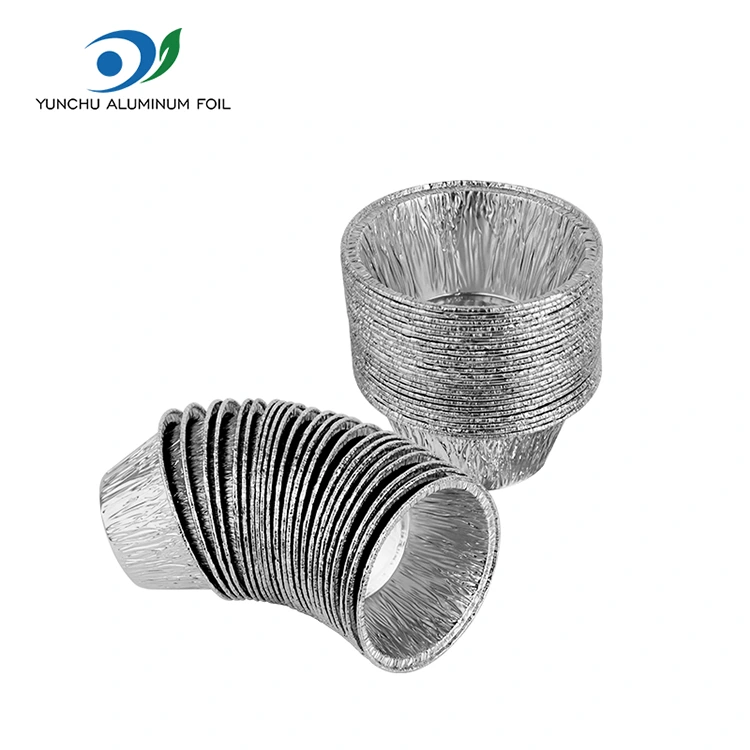 Rund bake kake sølv aluminium folie matbeholder