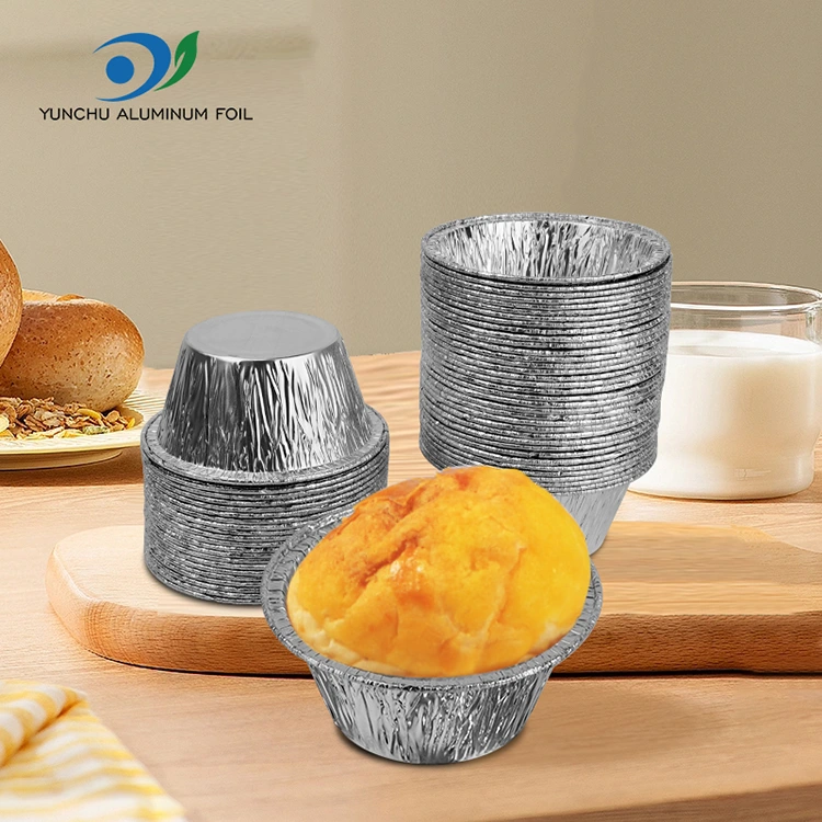 Rund bake kake sølv aluminium folie matbeholder