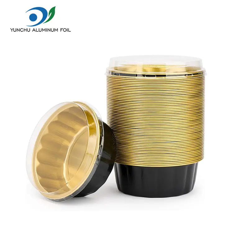 Rund bolle for dessert smoothwall aluminium foliebeholdere