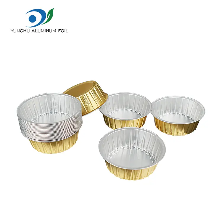 Runde kake bakerglass glattvegg aluminiumsfoliebeholdere