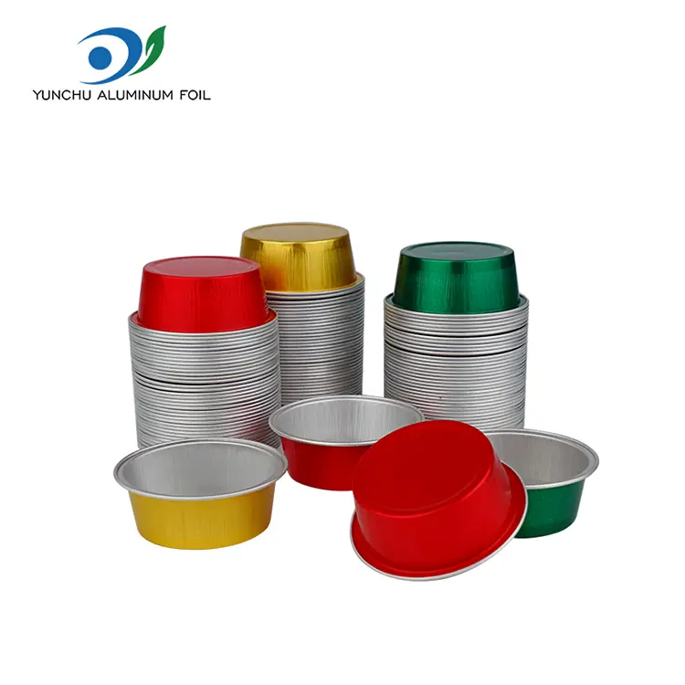 Runde dessert bakekopper smoothwall aluminium foliebeholdere Runde dessert bakekopper smoothwall aluminium foliebeholdere