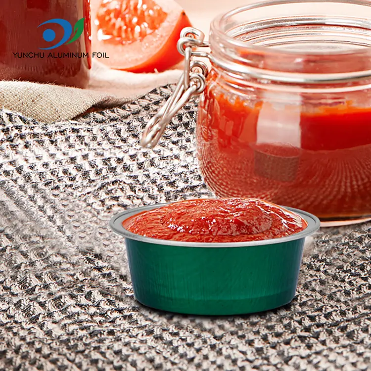 Runde dessert bakekopper smoothwall aluminium foliebeholdere