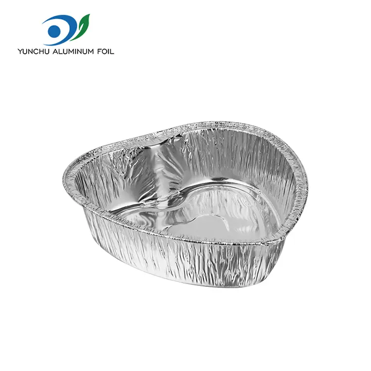 Spesialformet hjerte kakepanne takeaway sølv aluminium foliebeholdere