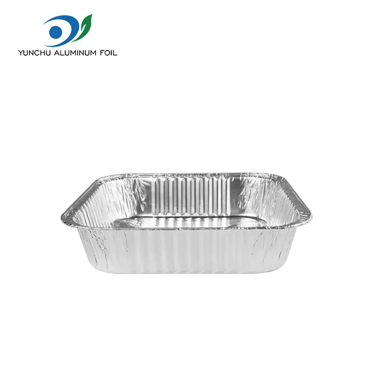 Firkantede aluminiumsfoliebeholdere for matpakke og catering Firkantede aluminiumsfoliebeholdere for matpakke og catering