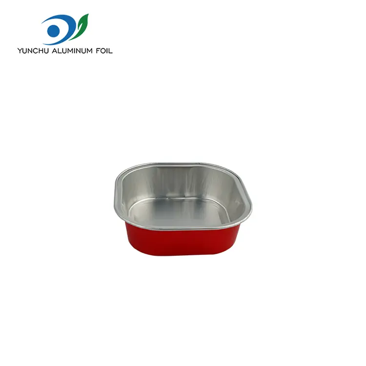 Firkantet bake tyknet glattvegg aluminiumsfoliebeholdere