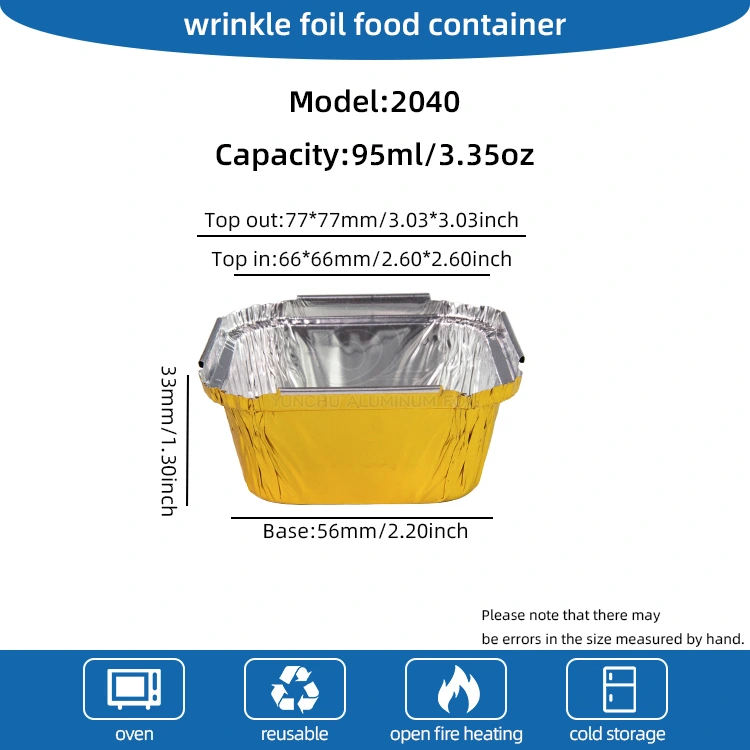 Firkantet bakeovns sølv aluminiumsfoliebeholdere