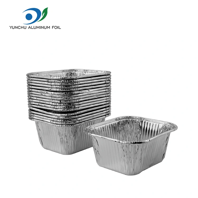 Firkantet bakeplate Air Fryer Silver Aluminium Foil Containers