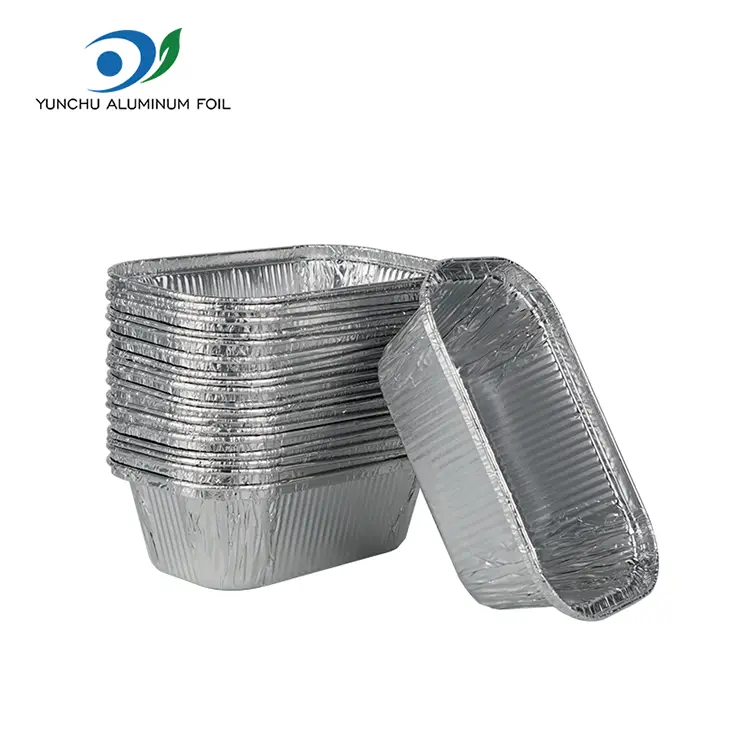 Firkantet kake baking sølv aluminium foliebeholdere