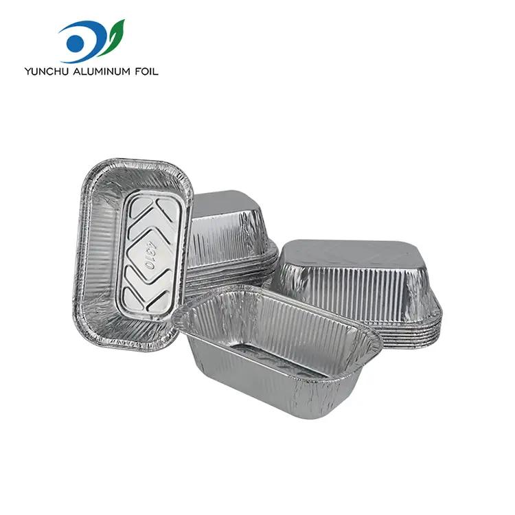 Firkantet kake baking sølv aluminium foliebeholdere